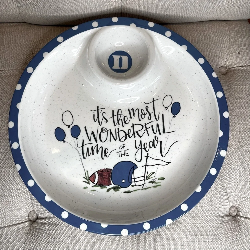 Duke Blue Devils CHIP N DIP SERVING TRAY